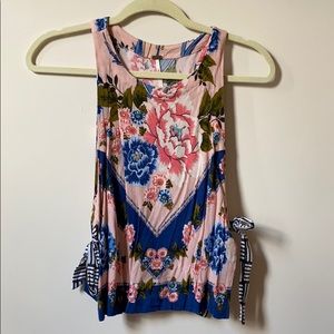 Free People Floral Tank